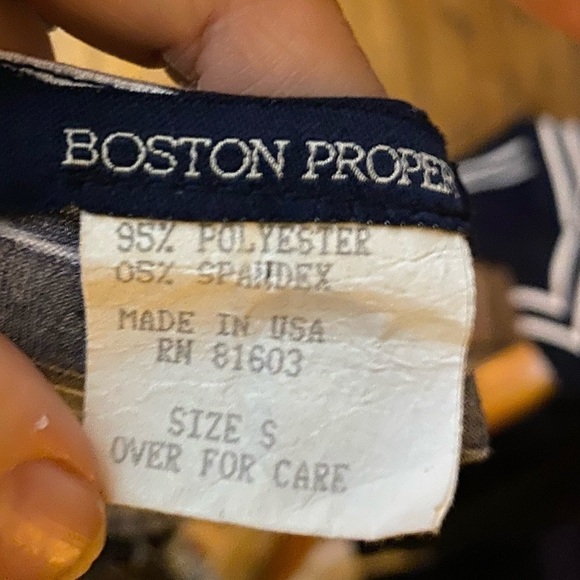 Boston Proper Faux Wrap Dress Red White Blue Size Small - Picture 9 of 9